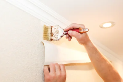 Pose de papier peint au Vivier — revêtements muraux et toiles de verre